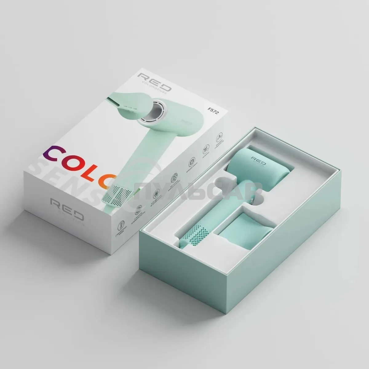 Фен Red Solution F572 1400Вт зеленый/мятный