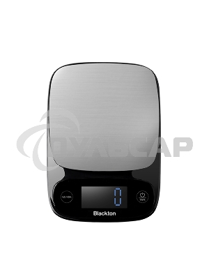 Кухонные весы Blackton Bt KS112 Black, тип управления: сенсорное, дисплей LCD, количество высокочувствительных датчиков: 1, выбор единиц измерения: грамм, килограмм, фунт:унция, миллилитр (молоко, вода), жидкая унция, унция, интервал измерения: 1 г, макси