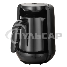 Электрическая турка BQ ET1172P черный, мощность 500 Вт, электронное управление, приготовление кофе: кофе по-турецки, используется молотый кофе, объем чаши 250 мл, индикатор включения, индикатор уровня воды, автоматическое отключение при закипании, звуково