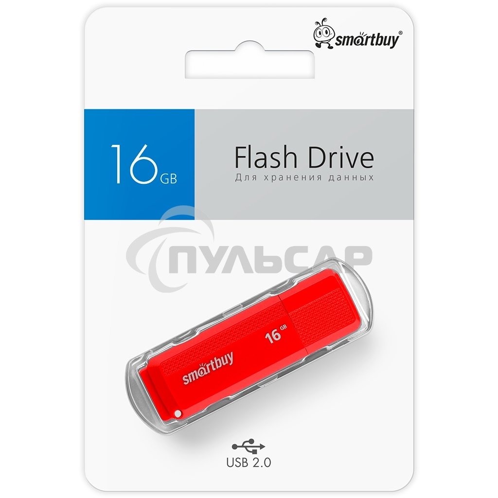 Флешка USB Smartbuy 16 Gb Dock Red (SB16 GbDK-R)