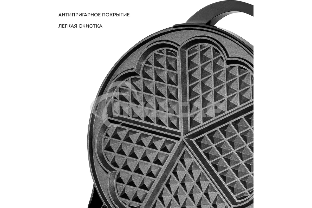 Вафельница Galaxy Line GL 2987, черный с серебристым, с несъемными пластинами, 1200 Вт