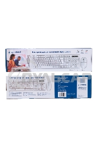 Комплект беспроводной клавиатура+мышь Gembird KBS-6000-W, 104кл+4кн, 12Fn, 800-1600 DPI, радиоканал, белый