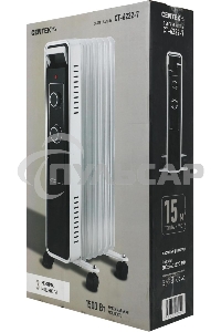 Обогреватель масляный Centek CT-6222-7 (7 секций) белый, 600/900/1500 Вт, 15 м2, 3 режима, термостат