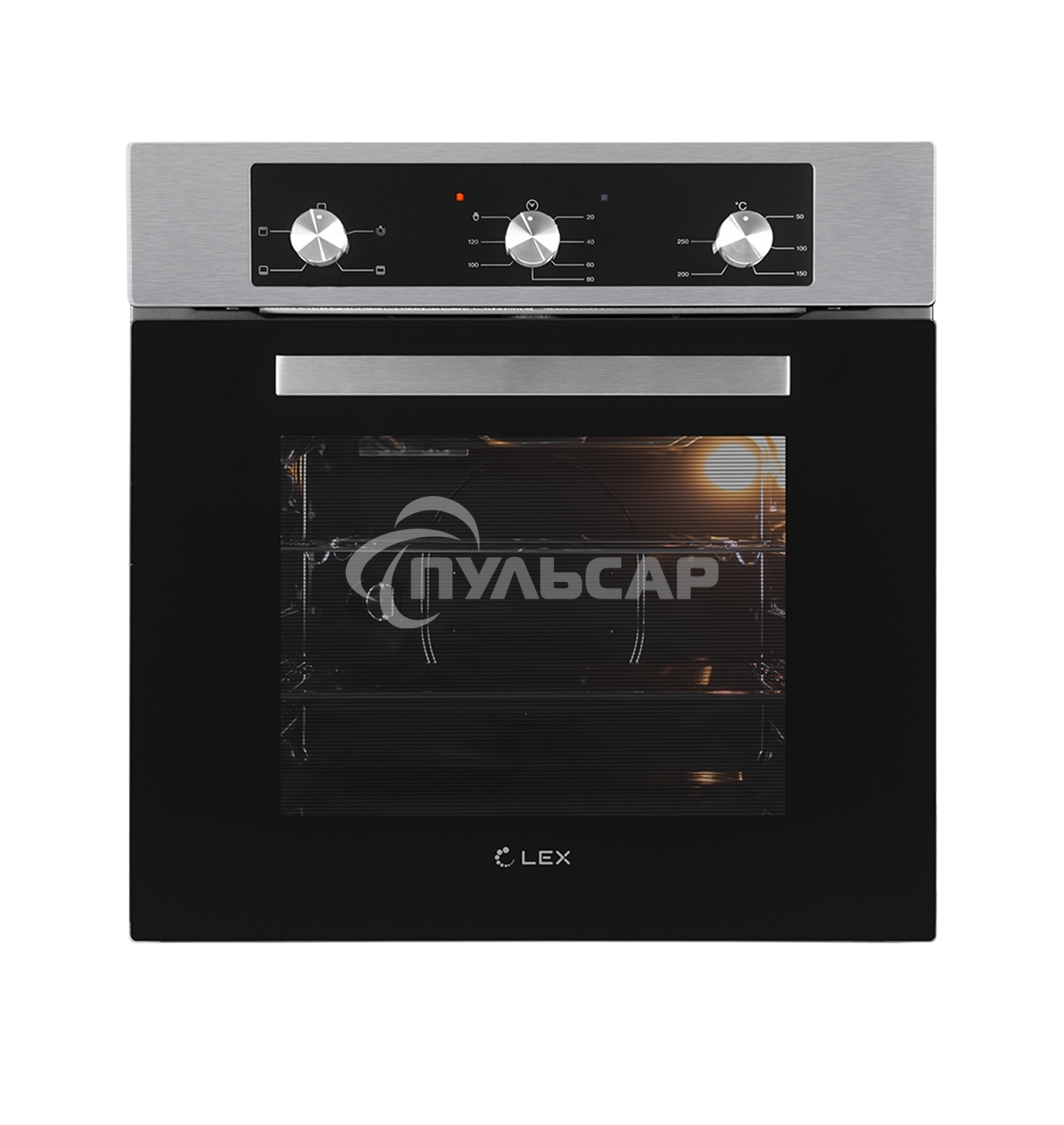 Духовой шкаф электрический встраиваемый LEX EDM 042 IX нержавеющая сталь/черный