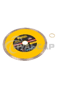 Диск алмазный сплошной Denzel супертонкий, 200 х 25,4 мм, горячее прессование, мокрое резание