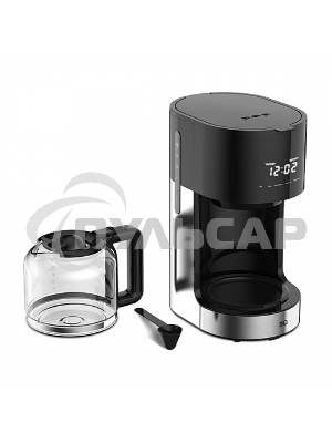 Кофеварка капельнаяBQ CM1001 черный-стальной, исп. кофе -молотый, 1.5 л, 900 Вт.