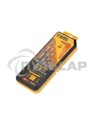 Набор сверл по металлу Denzel 2-8мм, Р6М5-TiN, Golden Tip, 6 шт 723000