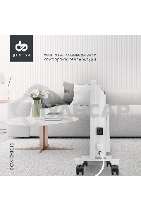 Конвектор Domfy DCW-CH1015 белый, 1500 Вт, 20 м2, термостат