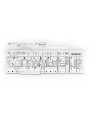 Клавиатура проводная Gembird KB-8354U, USB, бежевый/белый
