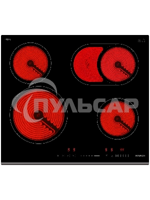 Электрическая варочная панель Hyundai HHE 6672 BG черный