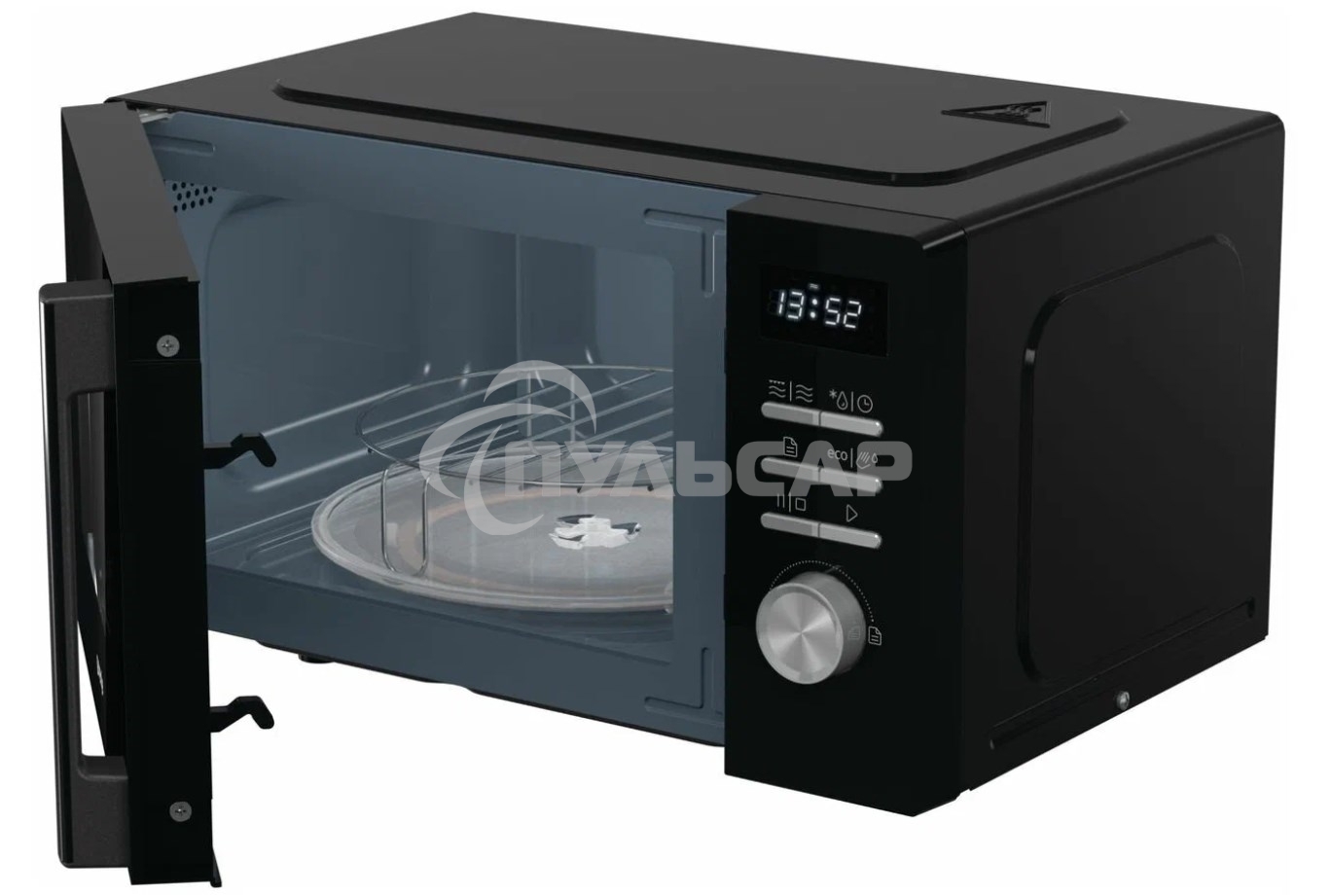 Микроволновая печь Gorenje MO20A4BH черный, 20 л, 800 Вт, переключатели - кнопки/поворотный механизм