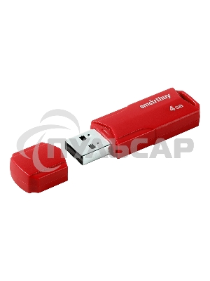 Флешка USB Smartbuy R/W 4 Gb,CLUE Red (SB4 GbCLU-R)