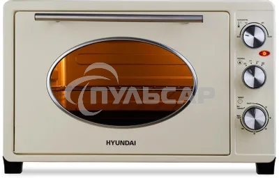 Мини-печь Hyundai MIO-HY084 33л. 1500Вт бежевый/хром