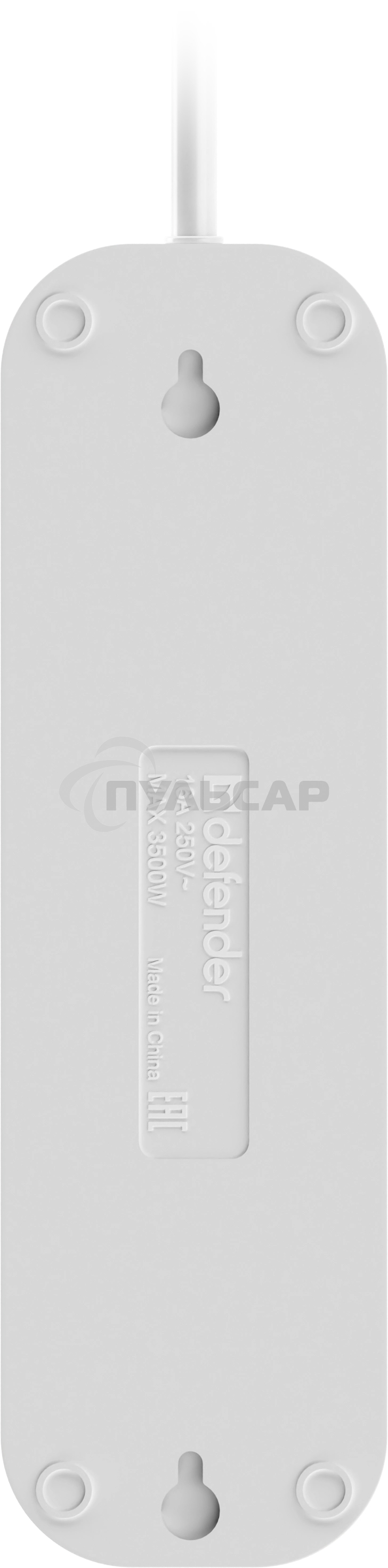 Удлинитель с заземлением Defender R340 16 А, 3 м, заземление