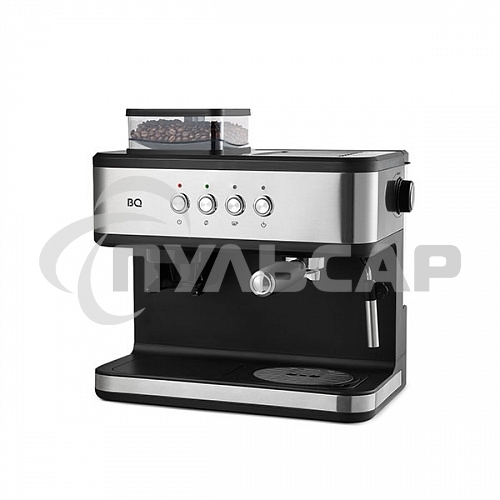 Кофейная станция BQ CM1003 сталь/черный, исп. кофе - зерновой/молотый, 1.5 л, 1150 Вт. 15 бар