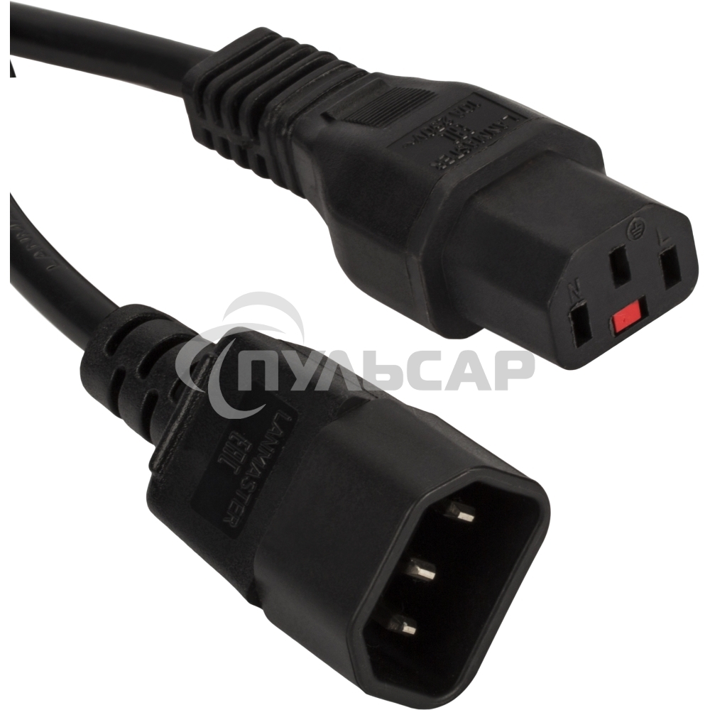 Шнур питания Lanmaster LAN-PP13L/14-5.0-BK C13-С14 проводник.:3x0.75мм2 5м 220В 10А черный