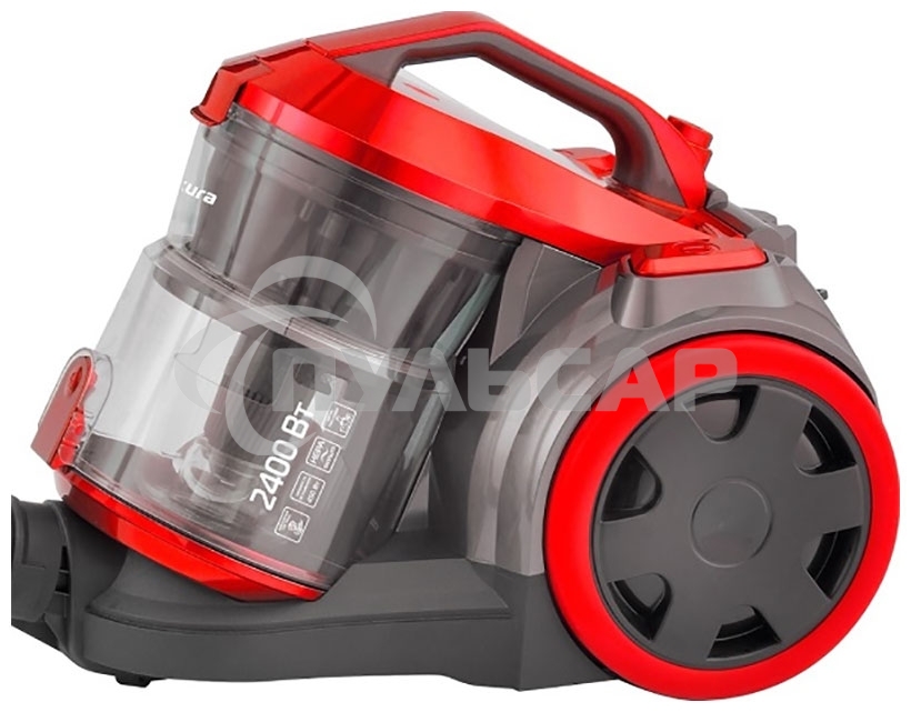 Пылесос Sakura SA-8315R красный,2400 Вт,пылесборник контейнер, 2 л