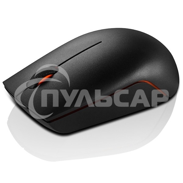 Мышь беспроводная Lenovo 300 черный, 1000 dpi, радиоканал, USB, кнопки - 3