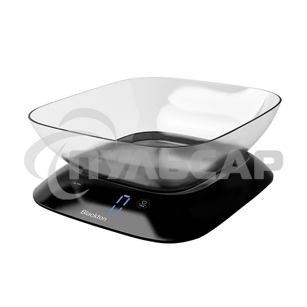 Кухонные весы Blackton Bt KS113 Black, тип управления: сенсорное, дисплей LED, количество высокочувствительных датчиков: 4, выбор единиц измерения: грамм, фунт, унция, миллилитр, интервал измерения: 1 г, максимальный вес: 10 кг, функция вычета веса тары, 
