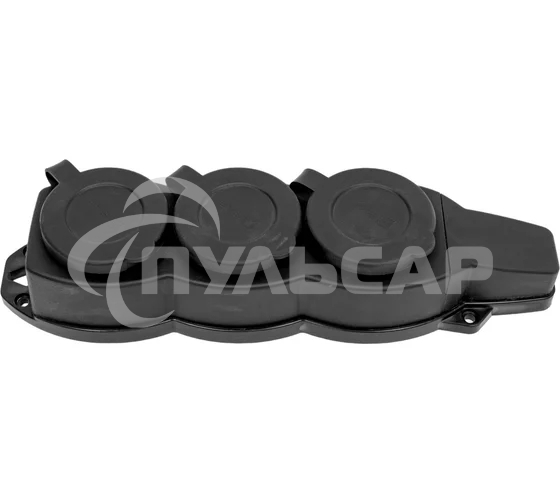 Розетка трехместная с защит. крышками каучуковая 230В 2P+PE 16A IP44 EKF PROxima