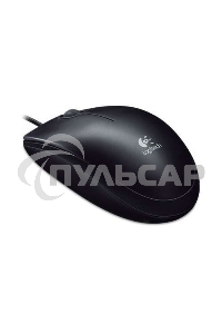 Мышь проводная Logitech B100 черный, 1000 dpi, USB, кнопки - 3