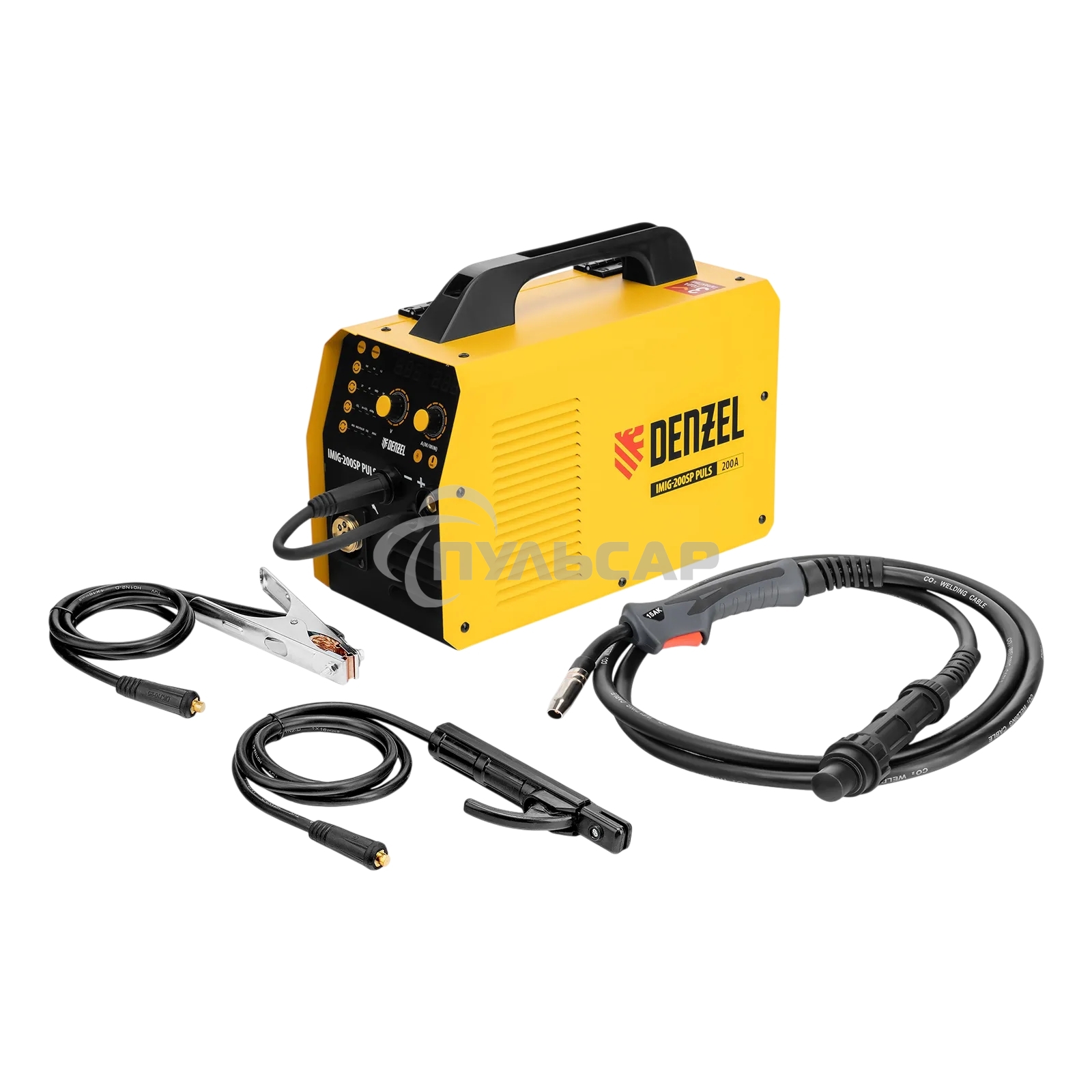 Аппарат инвертор. полуавтомат. cварки Denzel IMIG-200SP Pulse, 200 А, ПВ 60%, катушка 5 кг