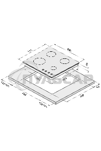 Газовая варочная панель Krona HAGEL 60 BL W