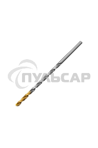 Сверло спиральное по металлу Denzel 4,2 х 119 мм, Р6М5, Golden Tip, удлиненное