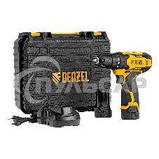 Дрель-шуруповерт Denzel CDQ-12, Аккумуляторная, 12В, 2 АКБ, Кейс