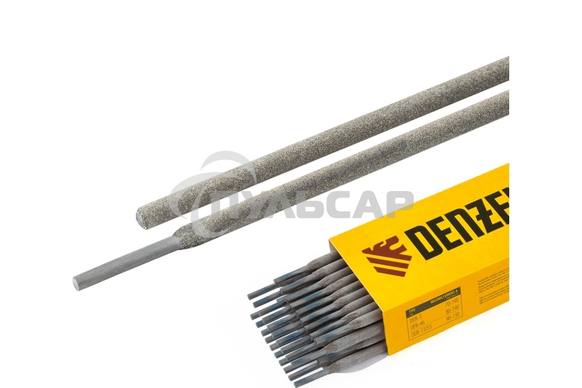 Электроды DER-46, диам. 3 мм, 1 кг, рутиловое покрытие Denzel