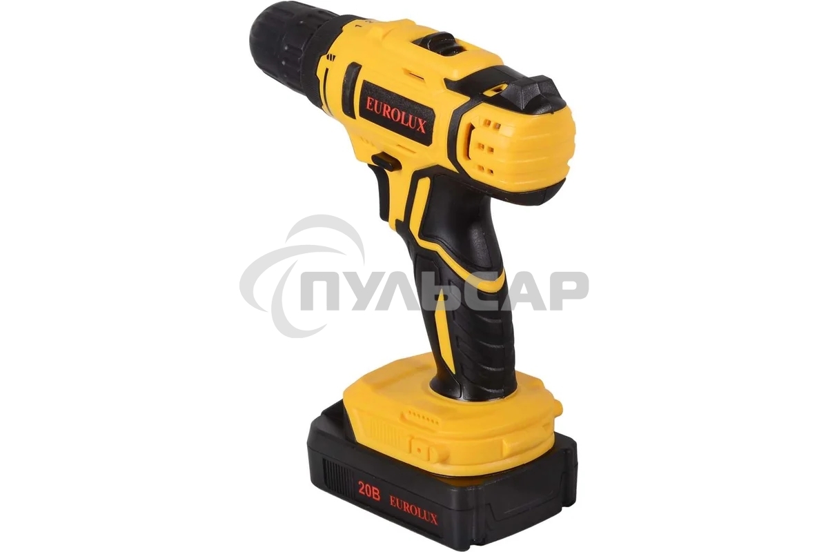 Дрель-шуруповерт Eurolux ДА-20/2Li, Аккумуляторная, 20В