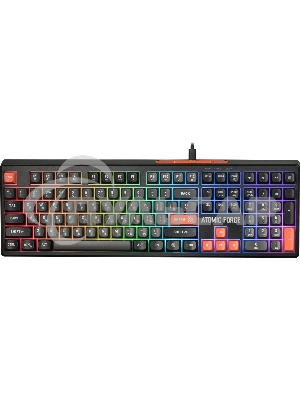Клавиатура проводная игровая Defender Atomic Force GK-005 RU,чер/сер,108кн+FN,радуж,1.5м