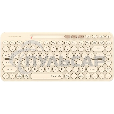 Клавиатура беспроводная A4Tech Fstyler FBK36C AS, USB, Bluetooth/Радиоканал, бежевый