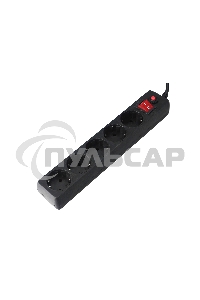 Сетевой фильтр Гарнизон EHLB-2 5р 10А 3м черный