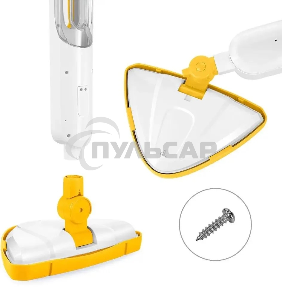 Швабра паровая Kitfort КТ-1048-1 белый/желтый