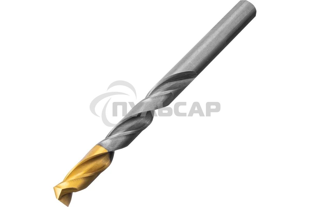 Набор сверл по металлу Denzel 1-10 мм, Р6М5-TiN, Golden Tip, 10 шт 723001