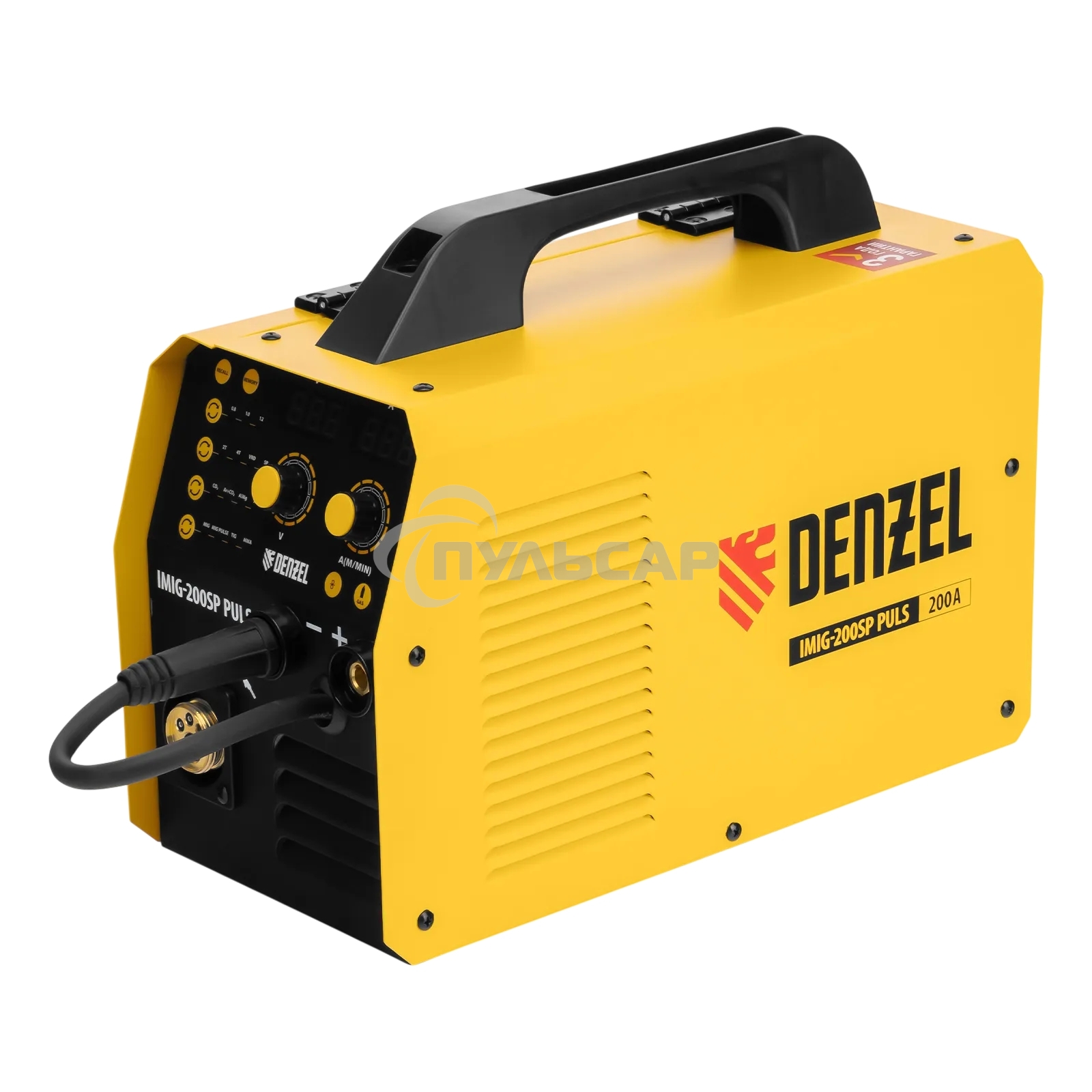 Аппарат инвертор. полуавтомат. cварки Denzel IMIG-200SP Pulse, 200 А, ПВ 60%, катушка 5 кг