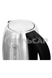 Чайник электрический Hyundai HYK-S2014 1.7л. 2000Вт серебристый/черный (корпус: нержавеющая сталь)