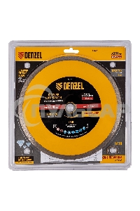 Диск алмазный сплошной Denzel супертонкий, 250 х 25,4 мм, горячее прессование, мокрое резание