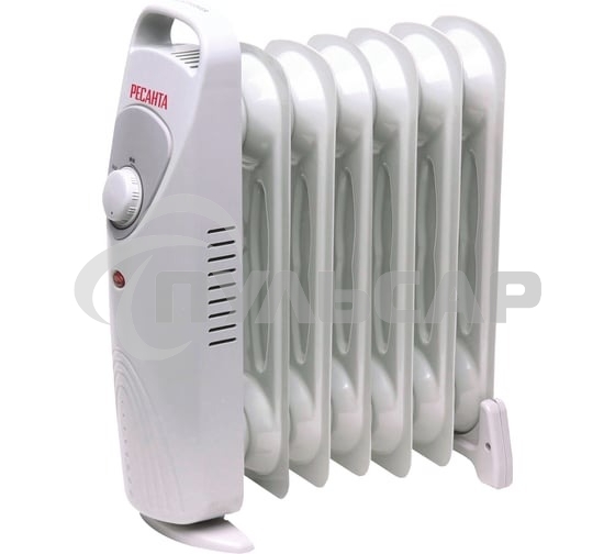 Обогреватель масляный Ресанта ОММ-7Н (7 секций) белый, 700 Вт, 10 м2, термостат 67/3/1