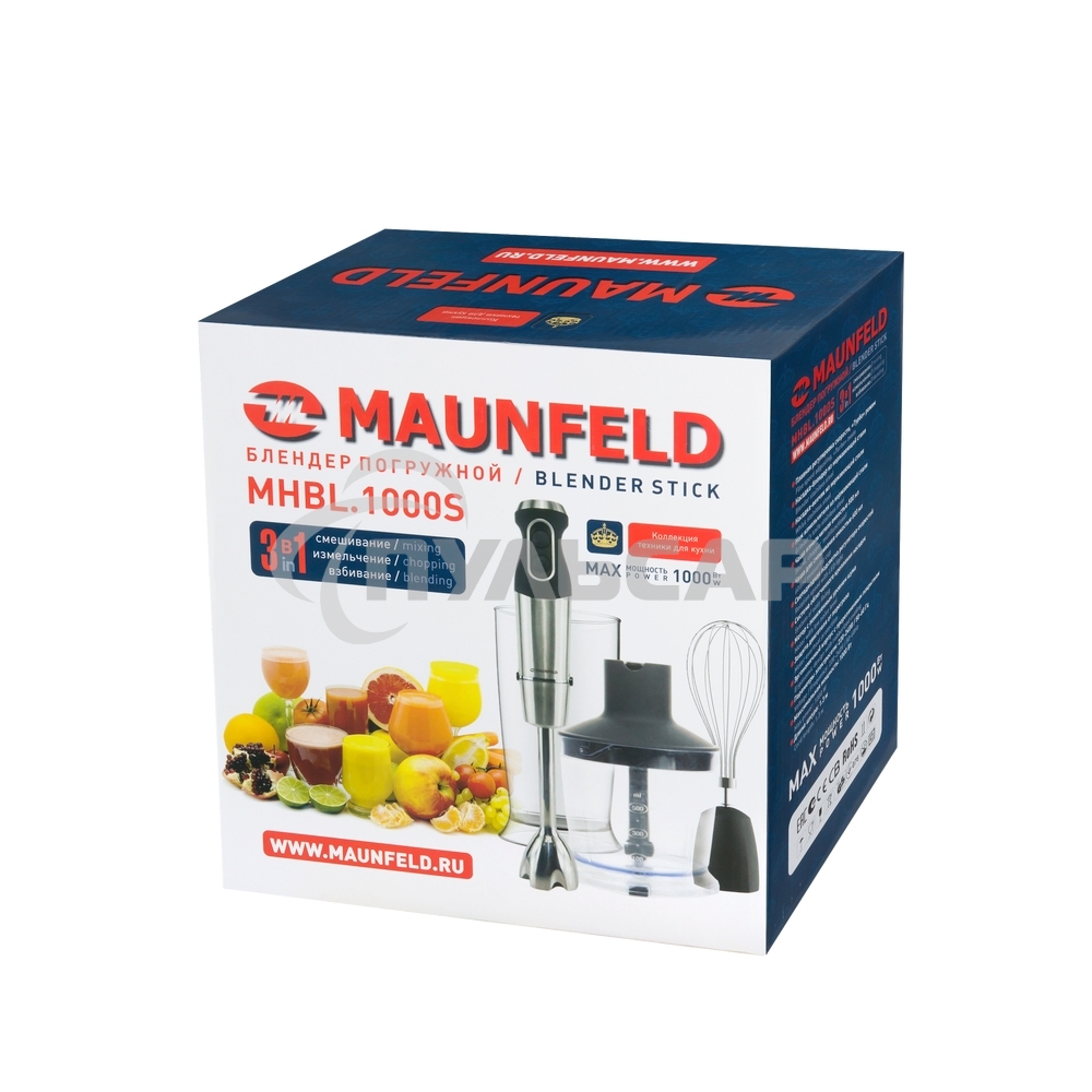 Блендер погружной Maunfeld MHBL.1000S черный, 1000 Вт