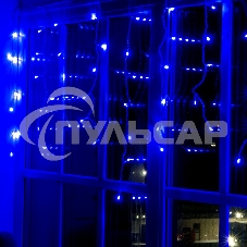 Гирлянда светод. Funray Бахрома IC-120B, 3.0*0.7м, 120 LED, синий, IP20, прозрачный шнур 1,5м