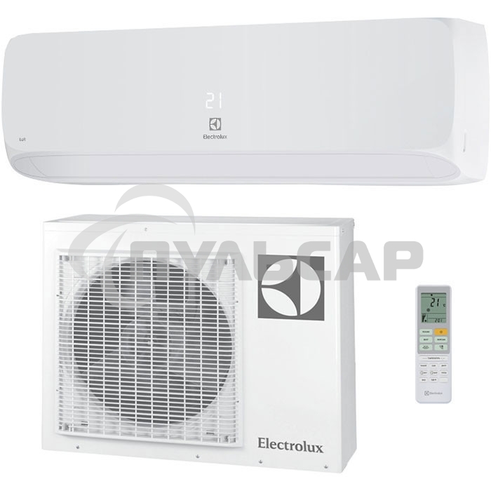 Кондиционер сплит-система Electrolux Loft EACS-09HAL/N8 9000 BTU, 25 м², 27 дБ, охлаждение, обогрев, белый