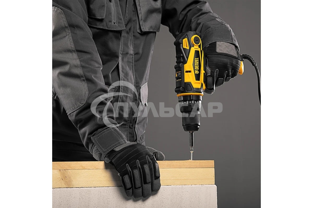 Дрель-шуруповерт Denzel ISD-300-13, Сетевая, 330Вт, Ударная