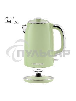 Чайник электрический Galaxy Line GL 0344, райская олива, металл, 2200 Вт, 1,7 л