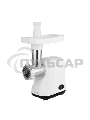 Мясорубка электрическая Blackton Bt MG1111 белый/черный, 1200Вт, производительность до 1.5 кг/мин / Количество скоростей: 1 / Функция реверса / DualProtect технология: защита от перегрузки и перегрева / Прорезиненные ножки / Материал корпуса: пластик / Ма