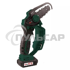 Профессиональная аккумуляторная цепная мини-пила KLPRO KLBZT18-20 (18В, Li-ion-2шт 2,0А·ч, ЗУ 2,4А, 3200 об/мин, 110мм)