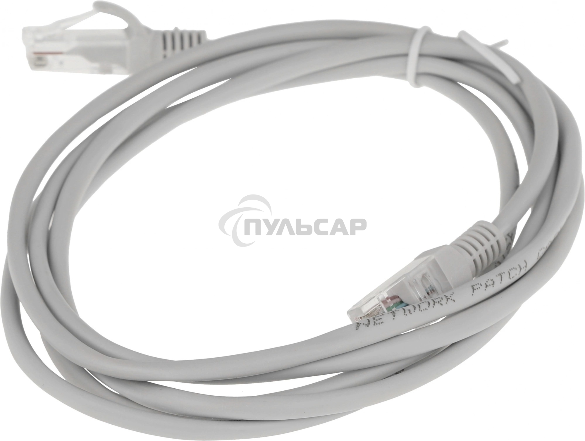 Патч-корд Premier 5-970 1Gbит/с UTP 4 пары cat.5E CCA molded 2м серый RJ-45 (m)-RJ-45 (m)