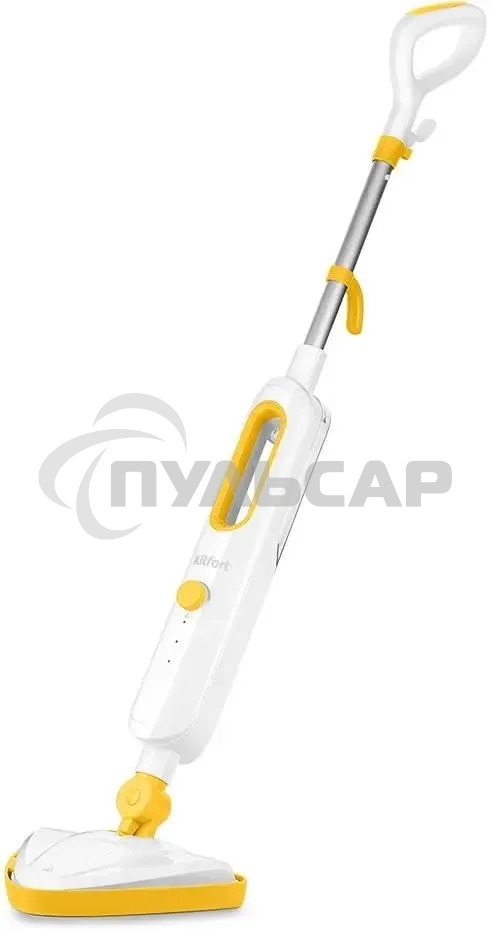 Швабра паровая Kitfort КТ-1048-1 белый/желтый