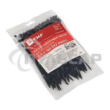 Хомут кабельный 2.5х120 нейл. черный (уп.100шт) EKF plc-cb-2.5x120